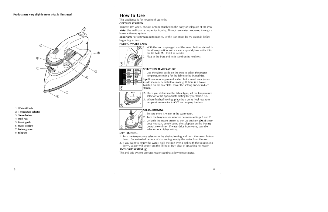 Black & Decker F65E manual How to Use 