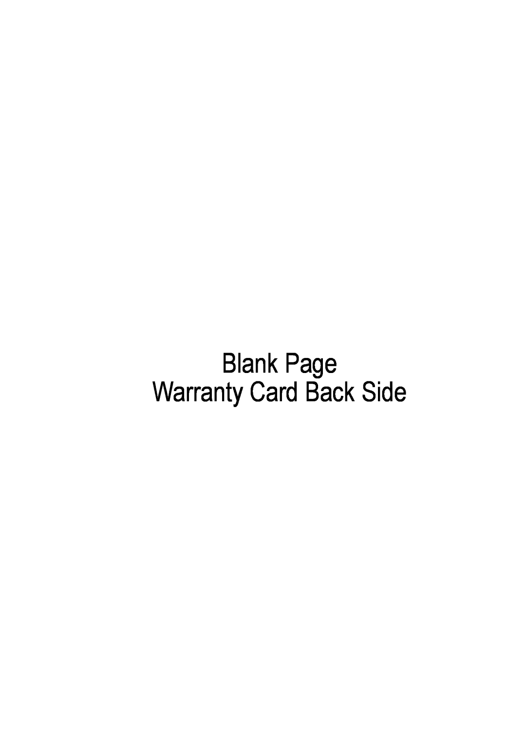 Black & Decker FC300 manual Blank Page Warranty Card Back Side 