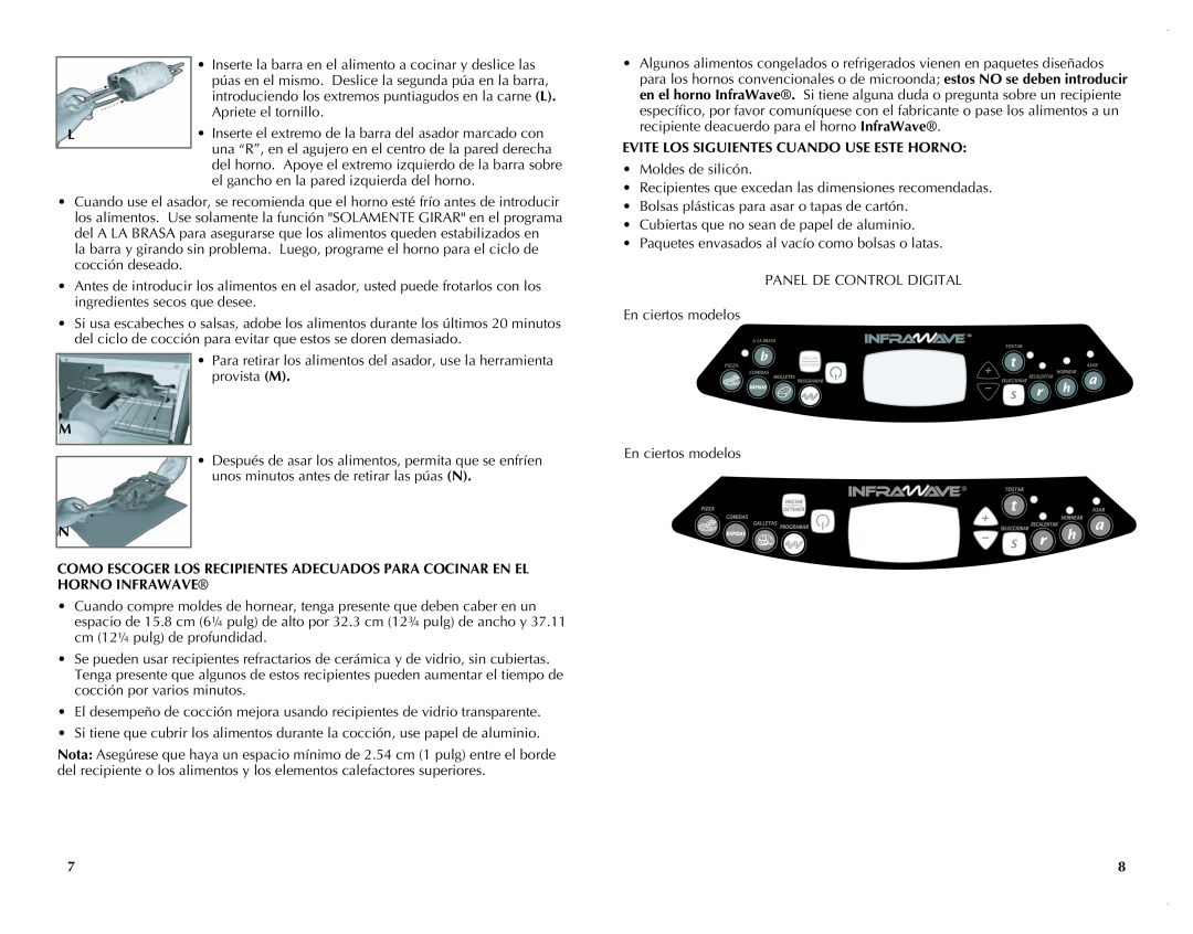 Black & Decker FC351B manual Evite Los Siguientes Cuando Use Este Horno 