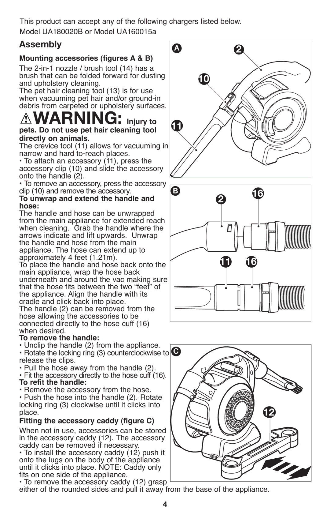 Black & Decker FHV1080, FHV1200, 90564858 manual Assembly 