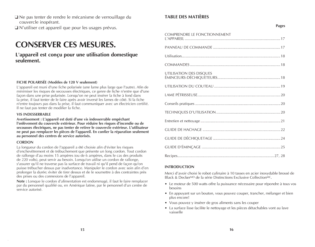 Black & Decker FP1550SDC manual Comprendre LE Fonctionnement, Utilisation DES Disques 