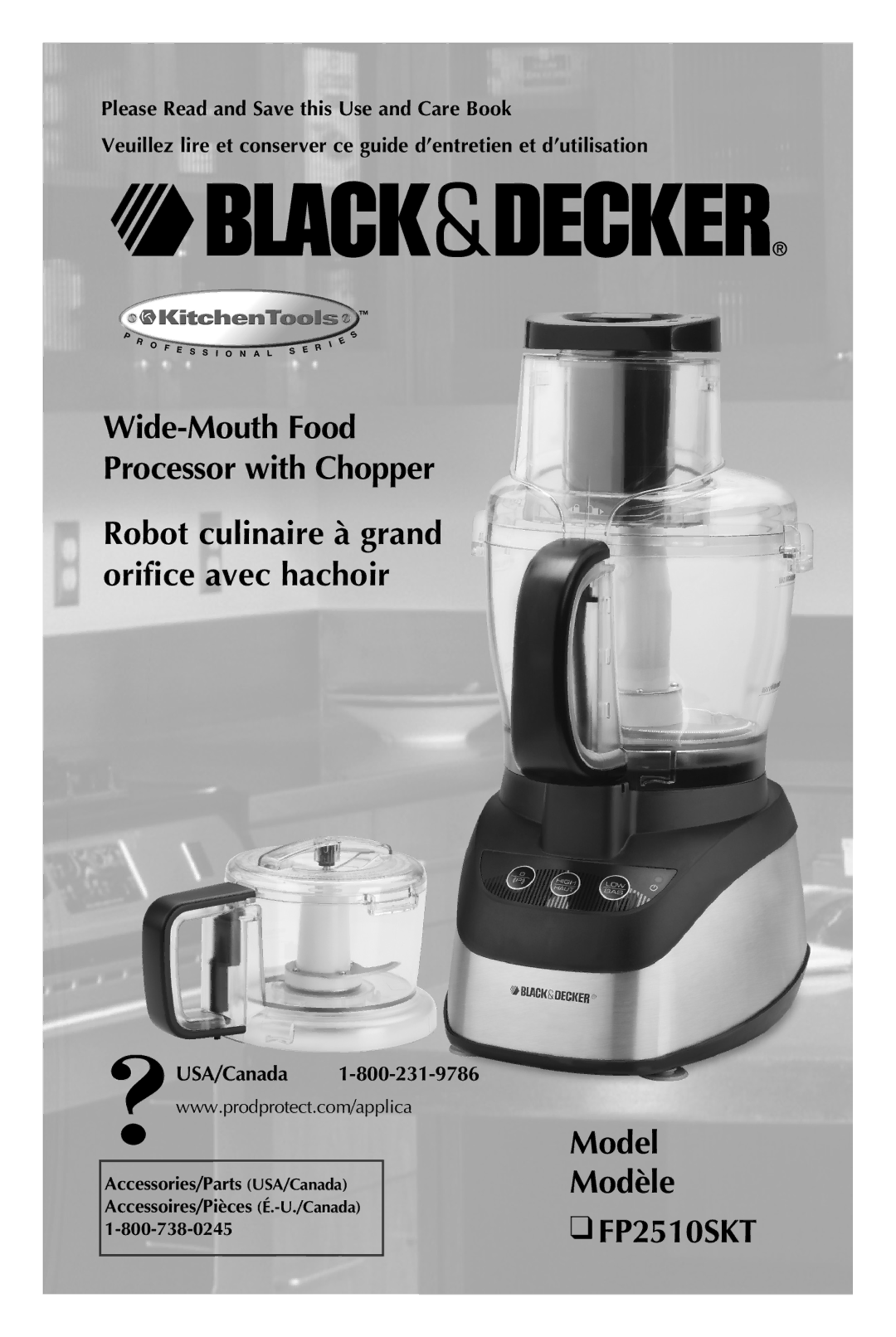 Black & Decker FP2510SKT manual USA/Canada 