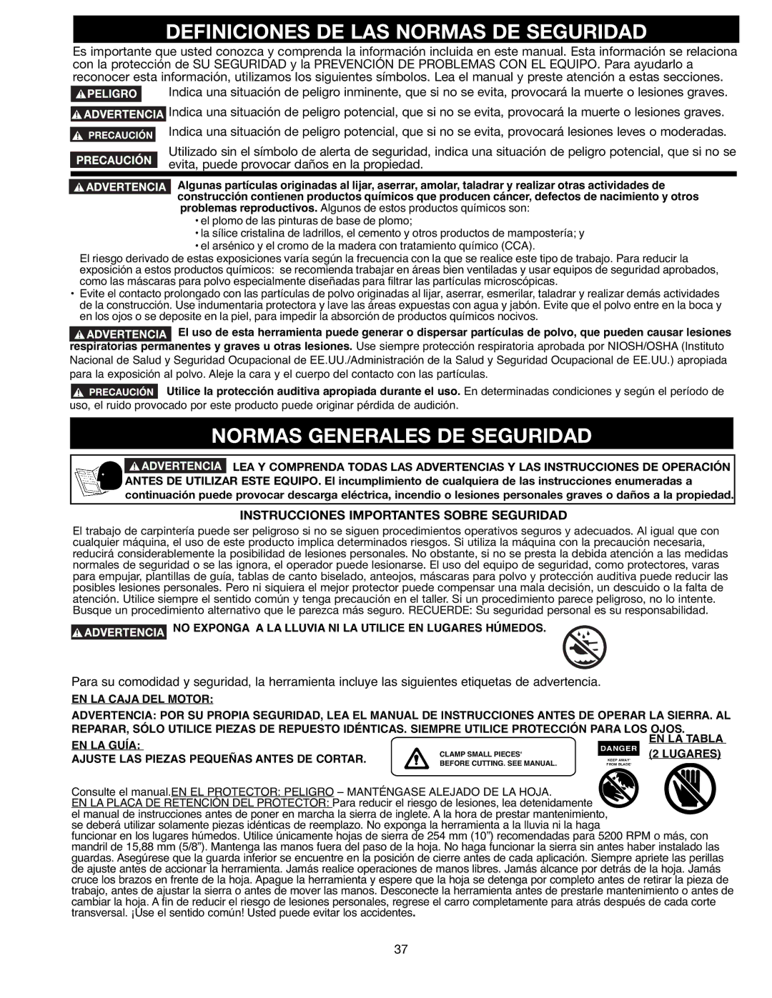 Black & Decker FS110L instruction manual Definiciones DE LAS Normas DE Seguridad, Normas Generales DE Seguridad 