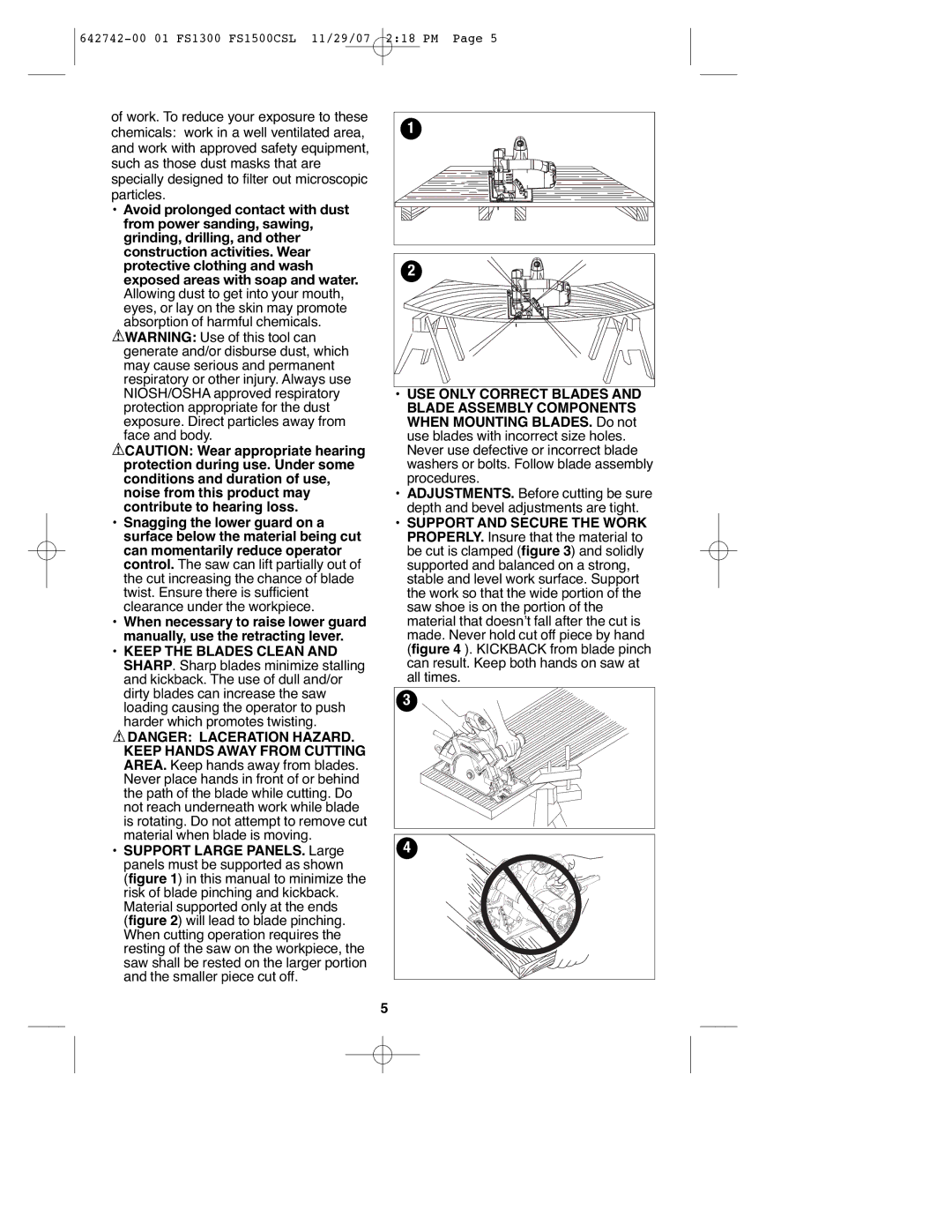 Black & Decker FS1300CSL instruction manual 642742-00 01 FS1300 FS1500CSL 11/29/07 218 PM 