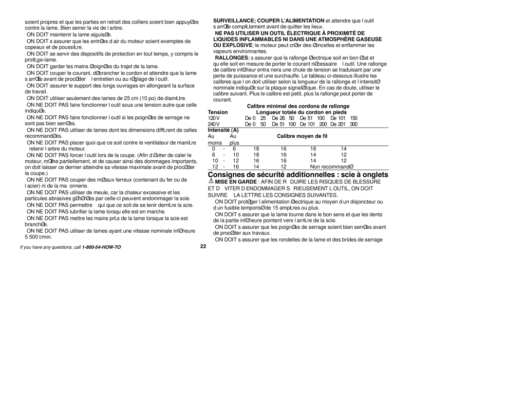 Black & Decker FS1500CMS, 629437-00 instruction manual Consignes de sécurité additionnelles scie à onglets 