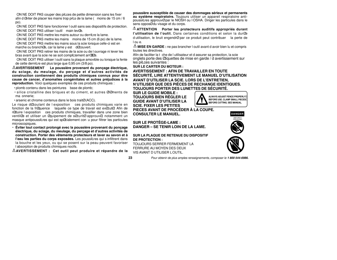 Black & Decker 629437-00, FS1500CMS instruction manual Guide Avant D’UTILISER LA, Sur Le Protège-Lame 