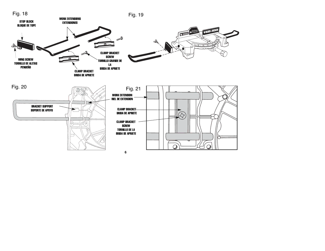 Black & Decker FS1500CMS, 629437-00 instruction manual Work Extensions Stop Blockextensiones Bloque DE Tope 
