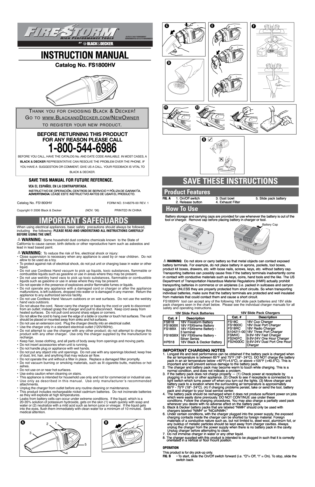 Black & Decker 5148276-00 instruction manual Important Safeguards, Save These Instructions, Product Features, How To Use 