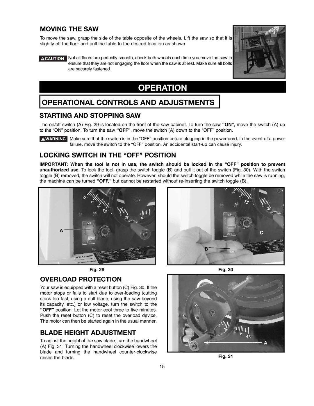 Black & Decker FS200SD instruction manual Operational Controls and Adjustments 