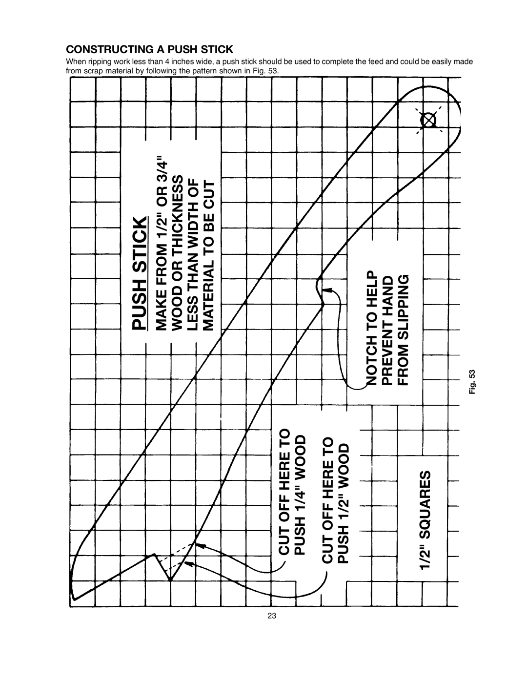 Black & Decker FS200SD instruction manual Constructing a Push Stick 