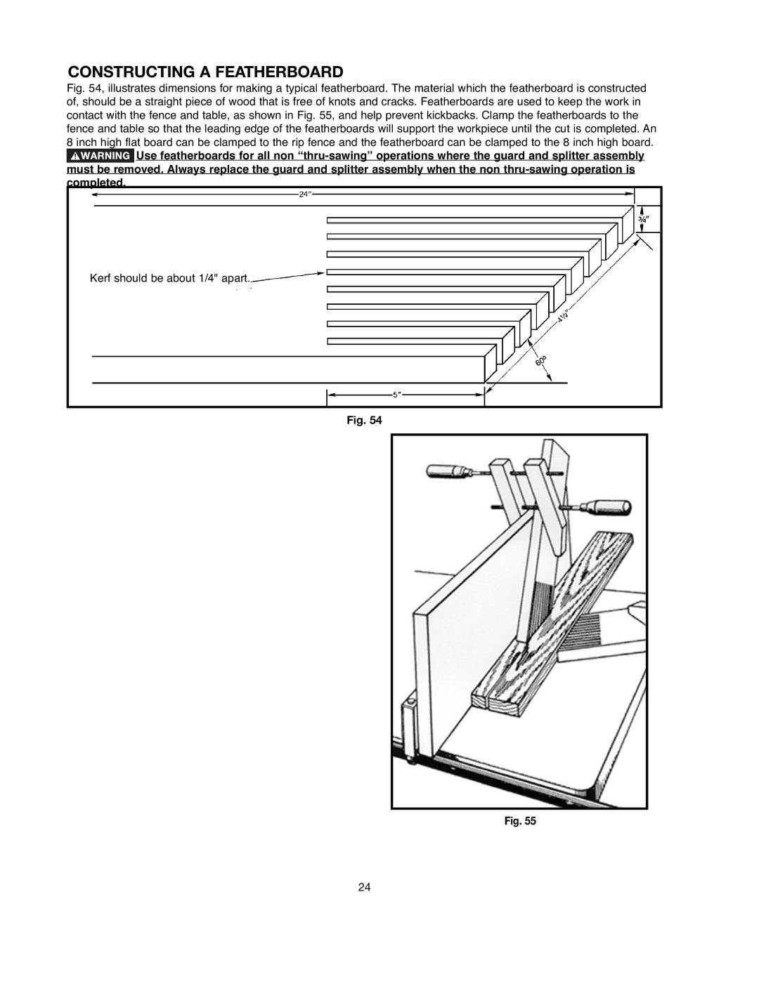 Black & Decker FS200SD instruction manual Constructing a Featherboard 