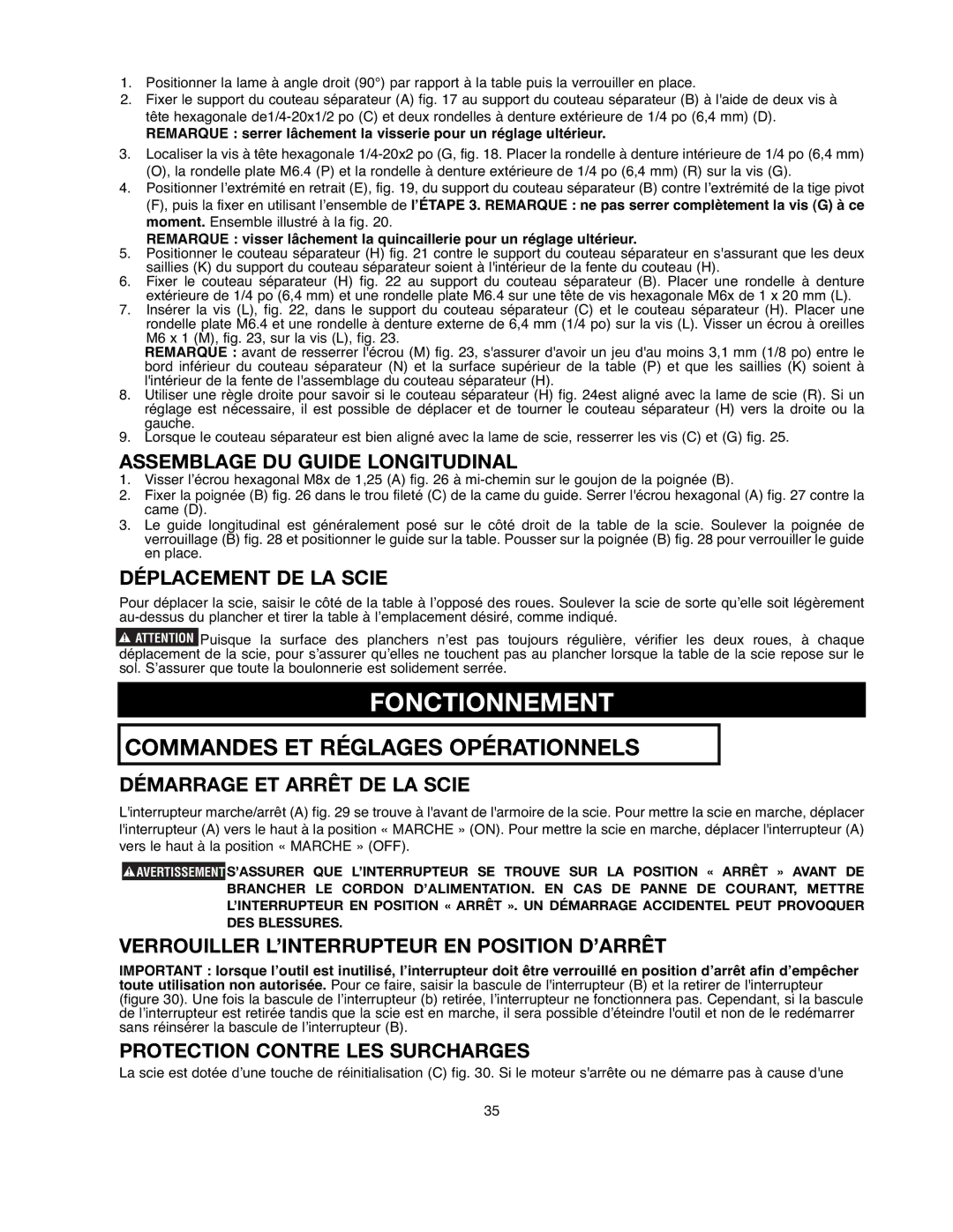 Black & Decker FS200SD instruction manual Fonctionnement, Commandes ET Réglages Opérationnels 