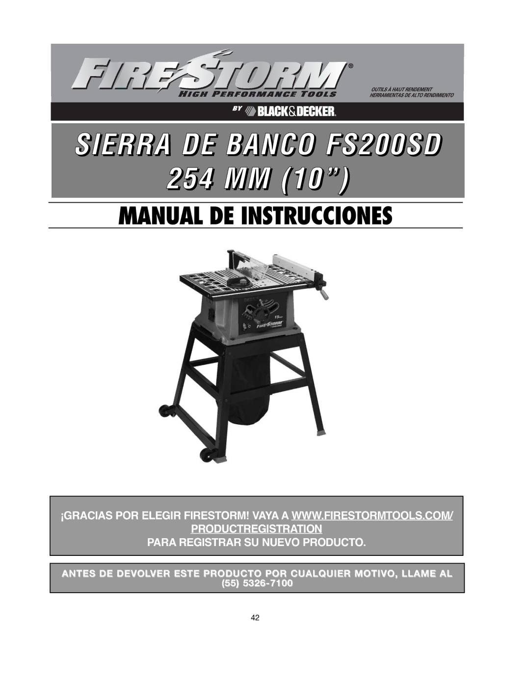 Black & Decker instruction manual Sierra DE Banco FS200SD 