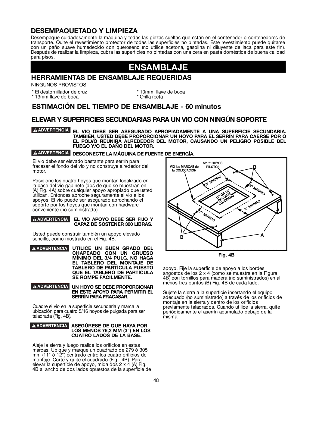 Black & Decker FS200SD instruction manual Desempaquetado Y Limpieza, Herramientas DE Ensamblaje Requeridas, Minimo 