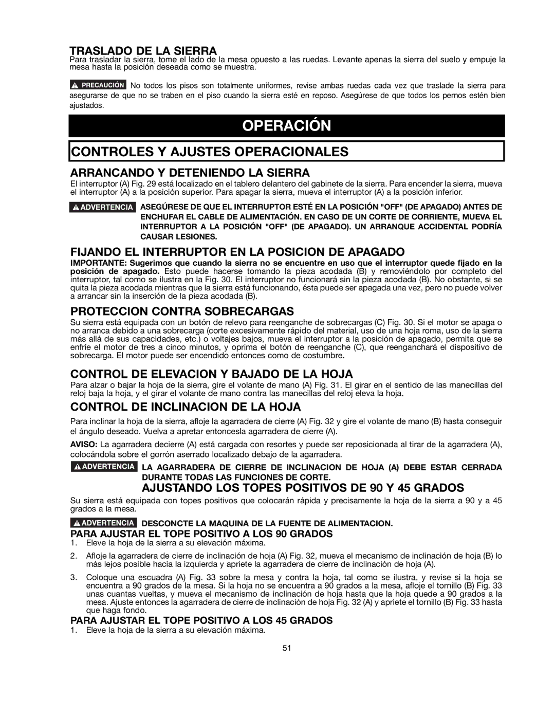 Black & Decker FS200SD instruction manual Operación, Controles Y Ajustes Operacionales 