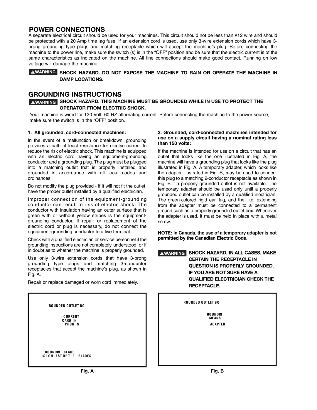 Black & Decker FS200SD instruction manual Power Connections, Grounding Instructions 