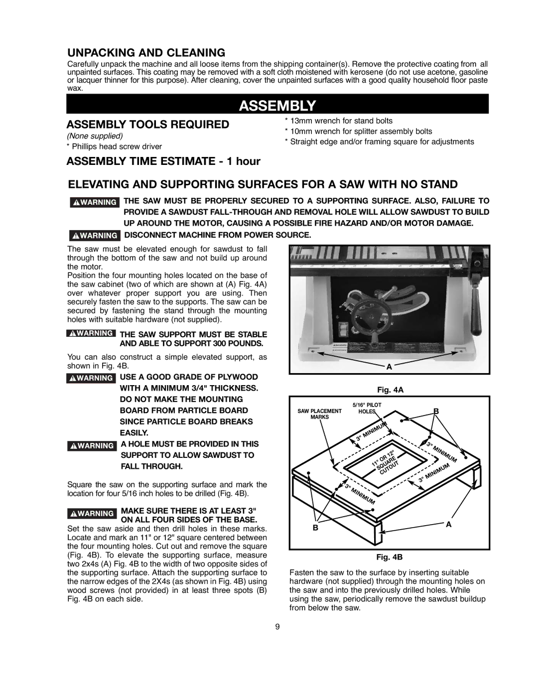 Black & Decker FS200SD instruction manual Unpacking and Cleaning, Assembly Tools Required 