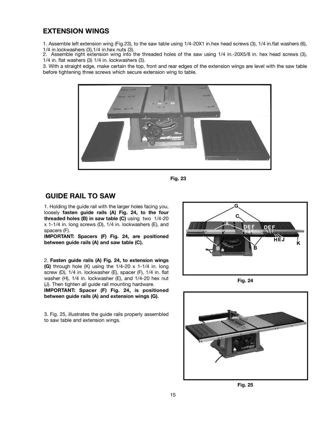 Black & Decker FS210LS instruction manual Extension Wings, Guide Rail to SAW 