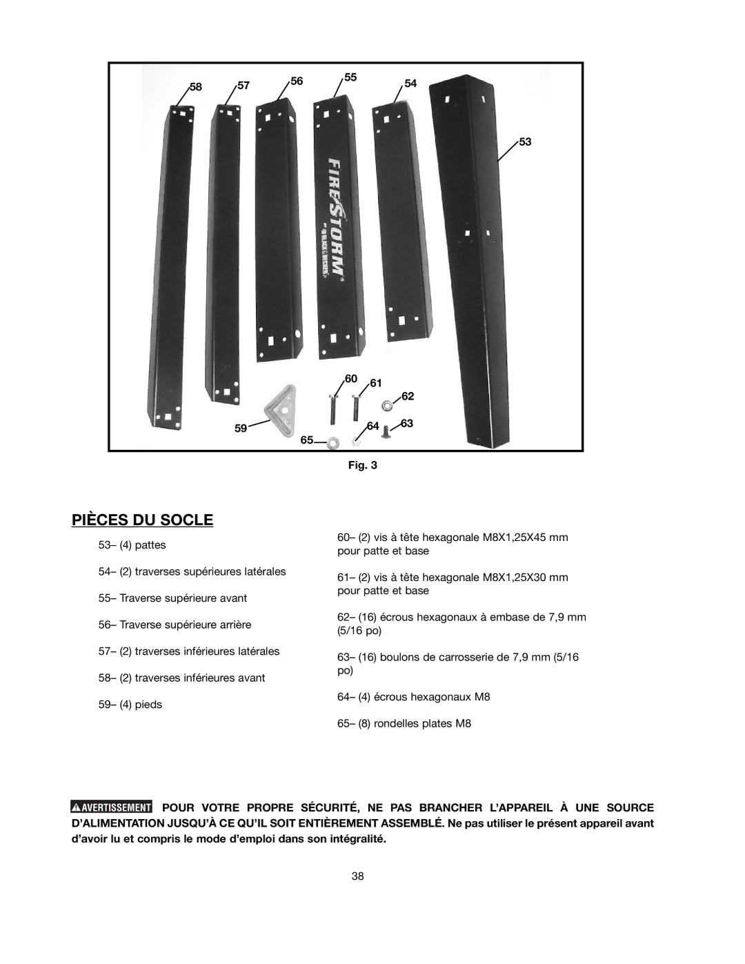 Black & Decker FS210LS instruction manual Pièces DU Socle 