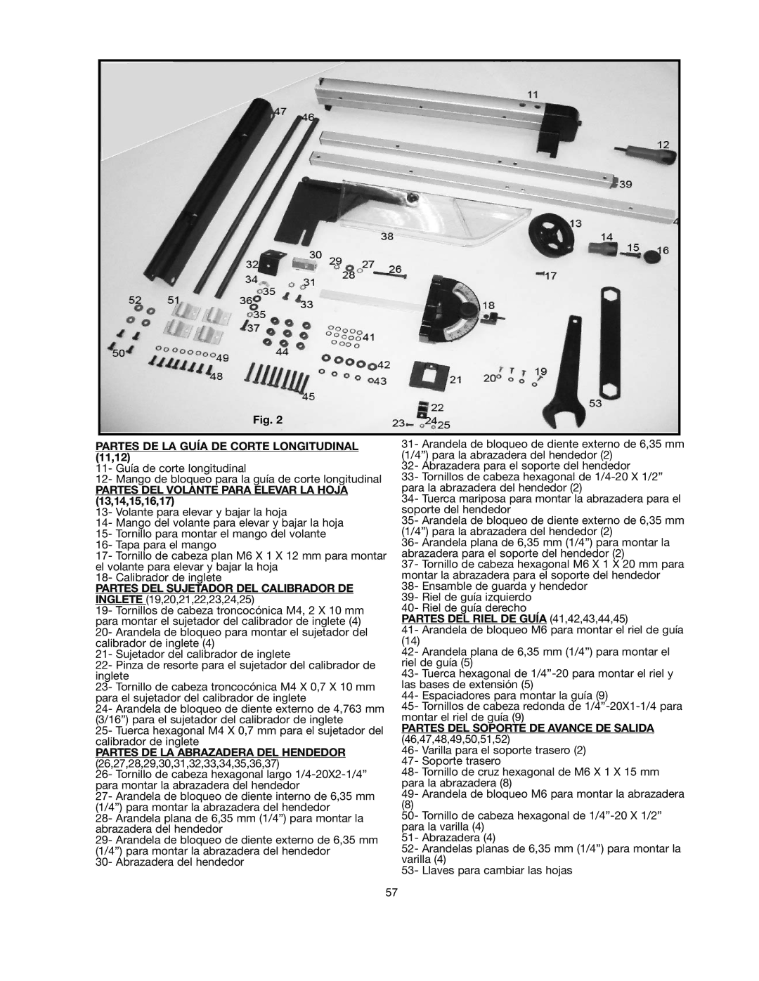 Black & Decker FS210LS instruction manual Partes DE LA Guía DE Corte Longitudinal, Partes DEL Volante Para Elevar LA Hoja 