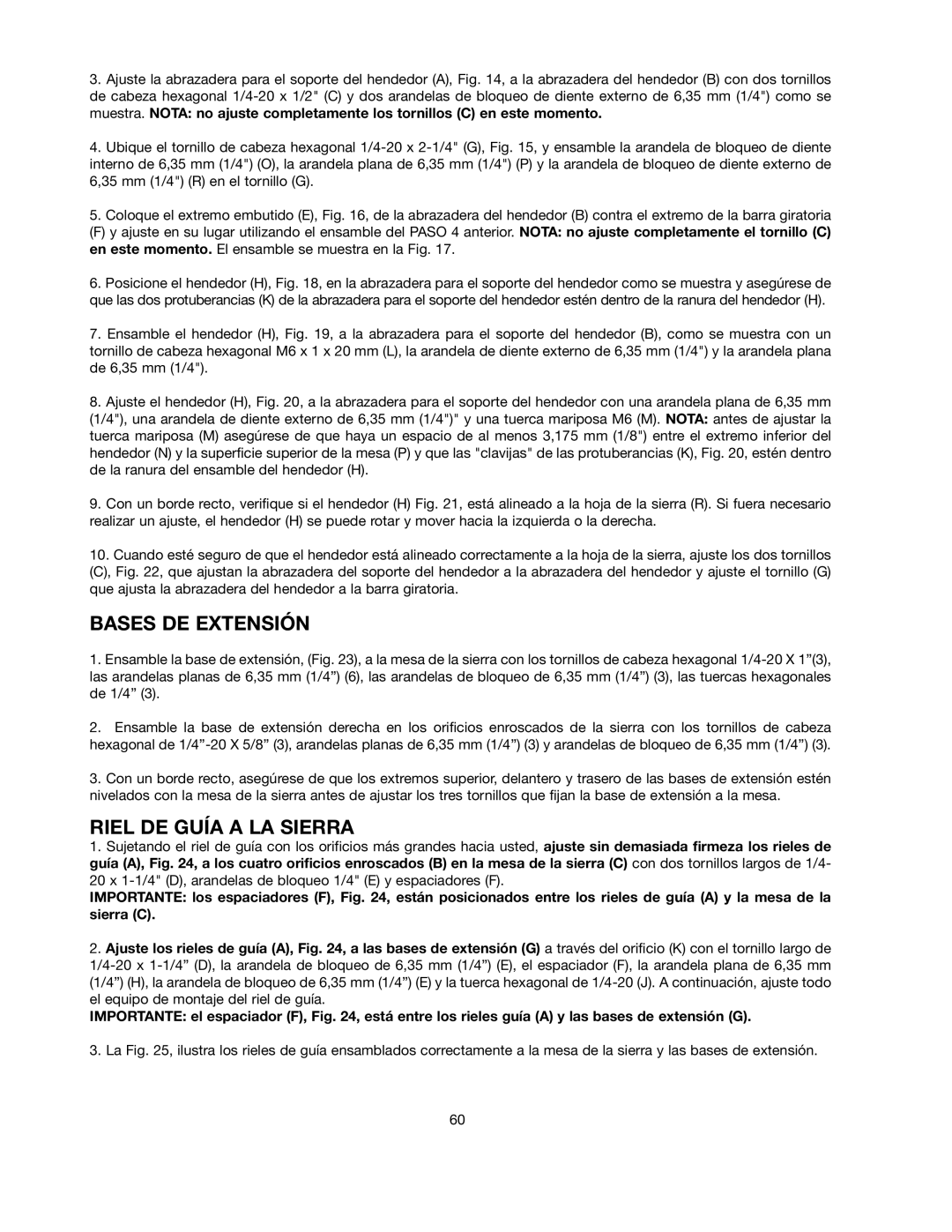 Black & Decker FS210LS instruction manual Bases DE Extensión, Riel DE Guía a LA Sierra 