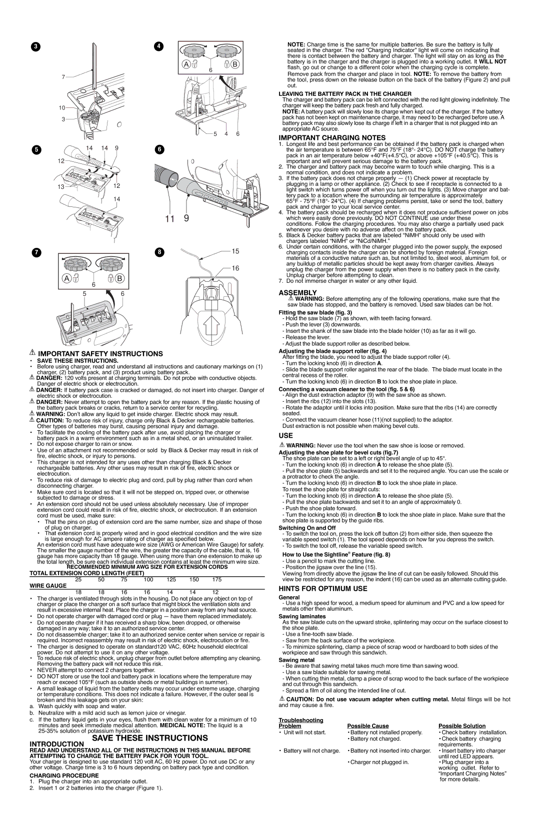 Black & Decker 5146961-02, FS2400JS, FS1800JS instruction manual Assembly, Use, Hints for Optimum USE 