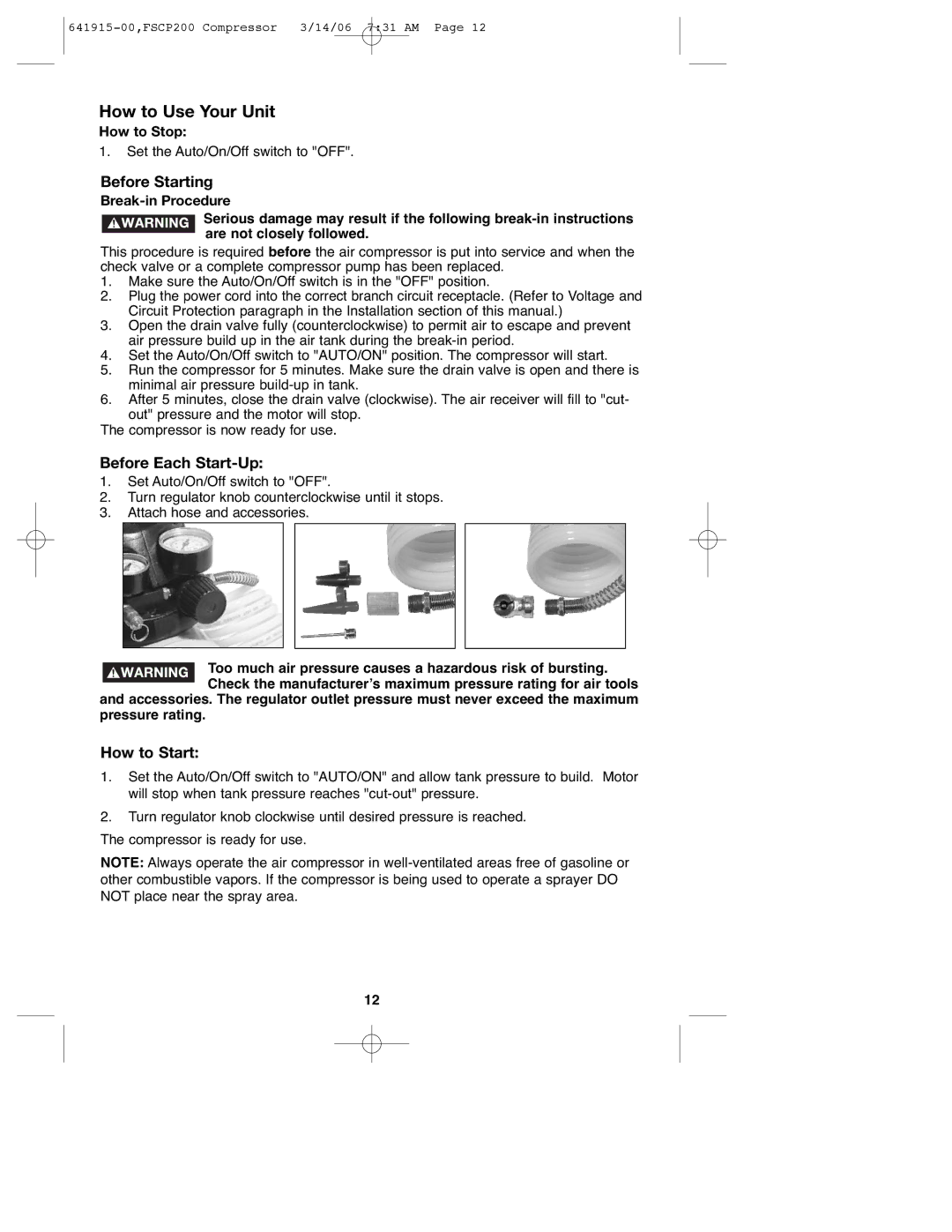 Black & Decker FSCP200, 641915-00 instruction manual How to Use Your Unit 