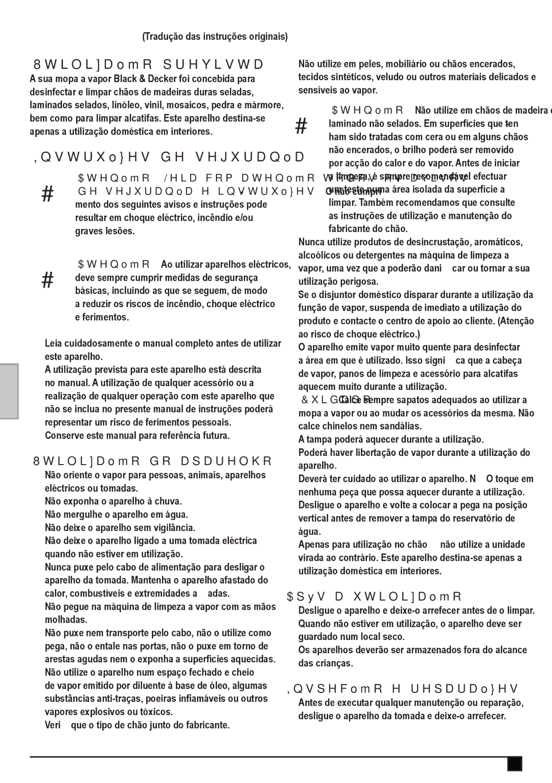 Black & Decker FSM1600D manual Utilização prevista, Utilização do aparelho, Após a utilização, Inspecção e reparações 