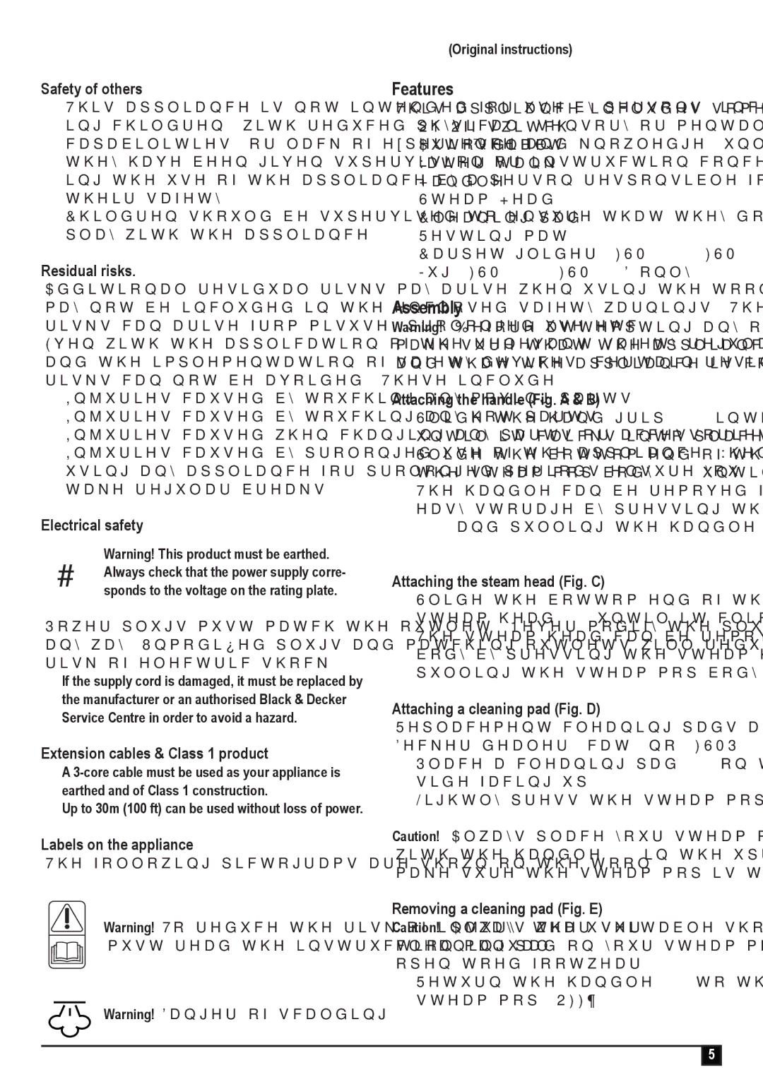 Black & Decker FSM1600D manual Features, Assembly 