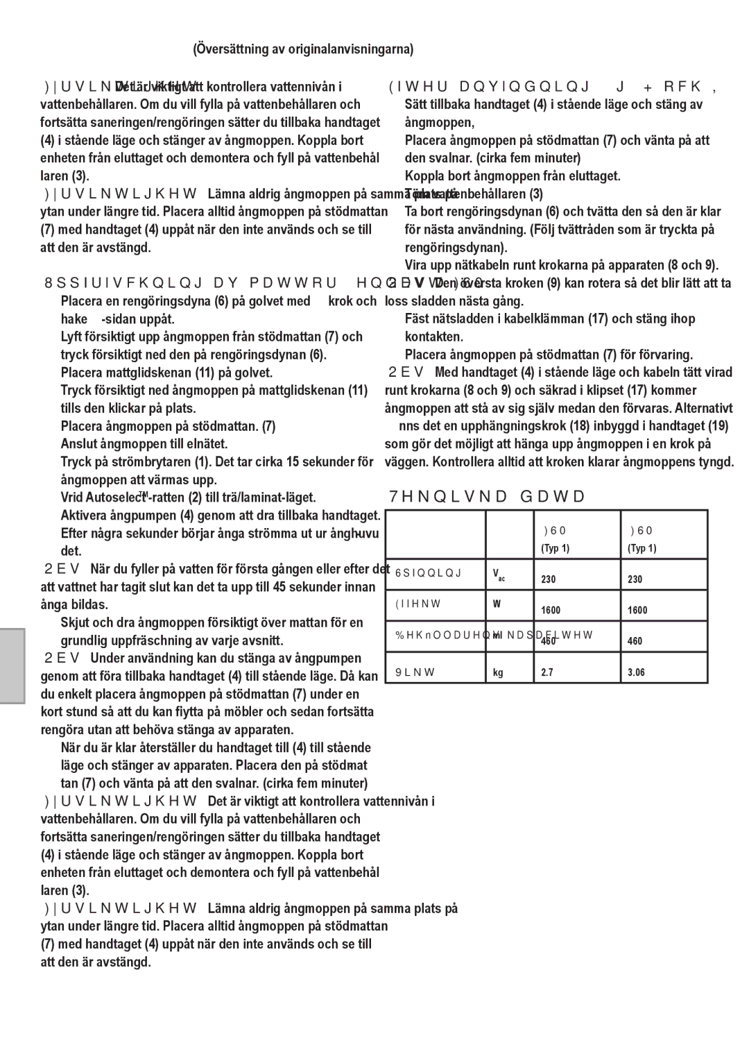 Black & Decker manual Tekniska data, Uppfräschning av mattor endast FSM1620, Efter användning fig. H och 