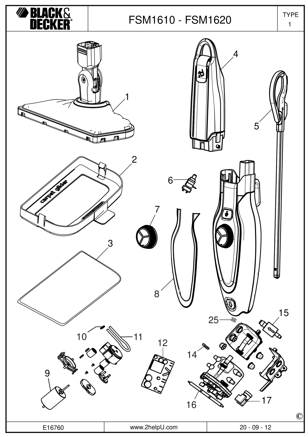 Black & Decker manual FSM1610 FSM1620 