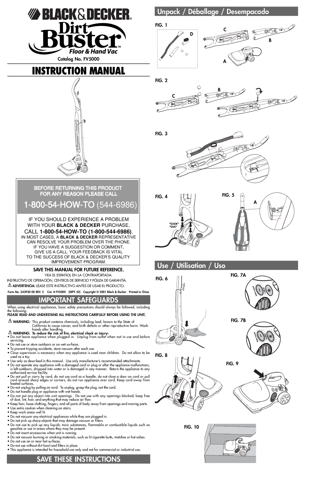 Black & Decker 243920-00, FV5000 instruction manual How-To 