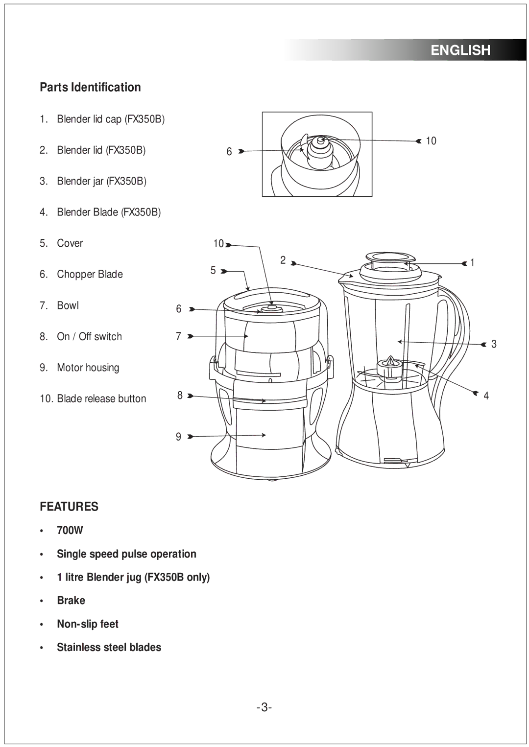 Black & Decker FX350B manual English 