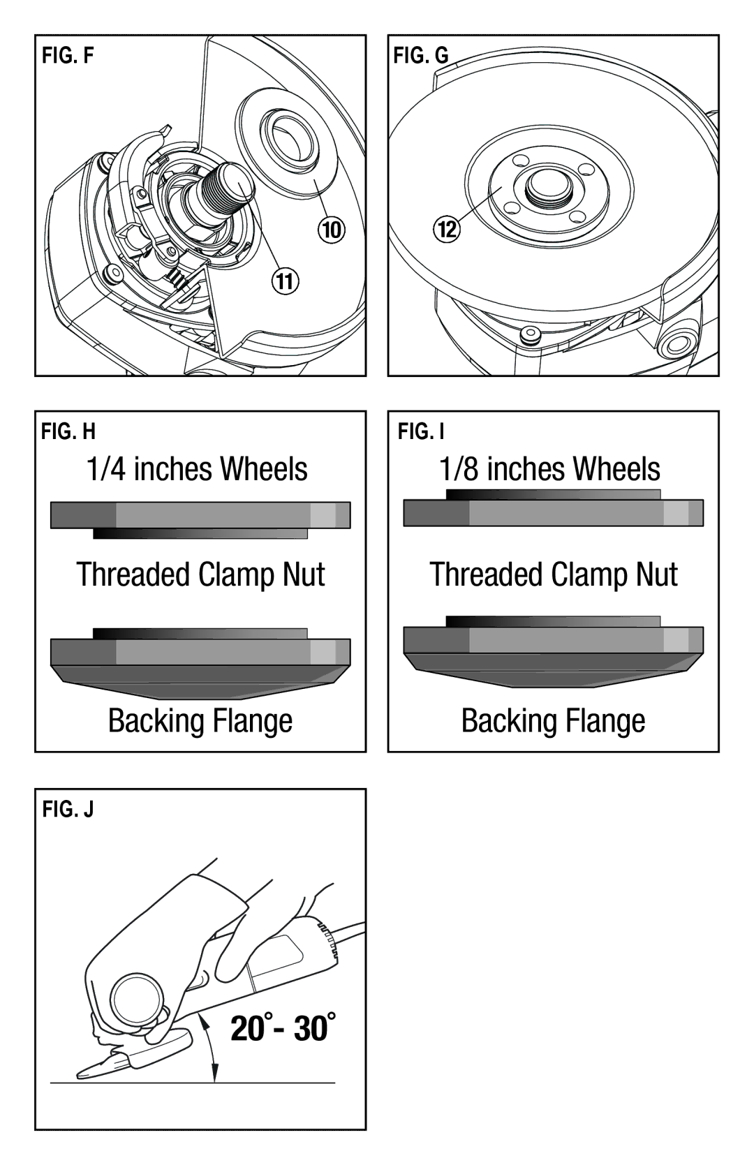 Black & Decker G900K instruction manual 20˚- 30˚ 