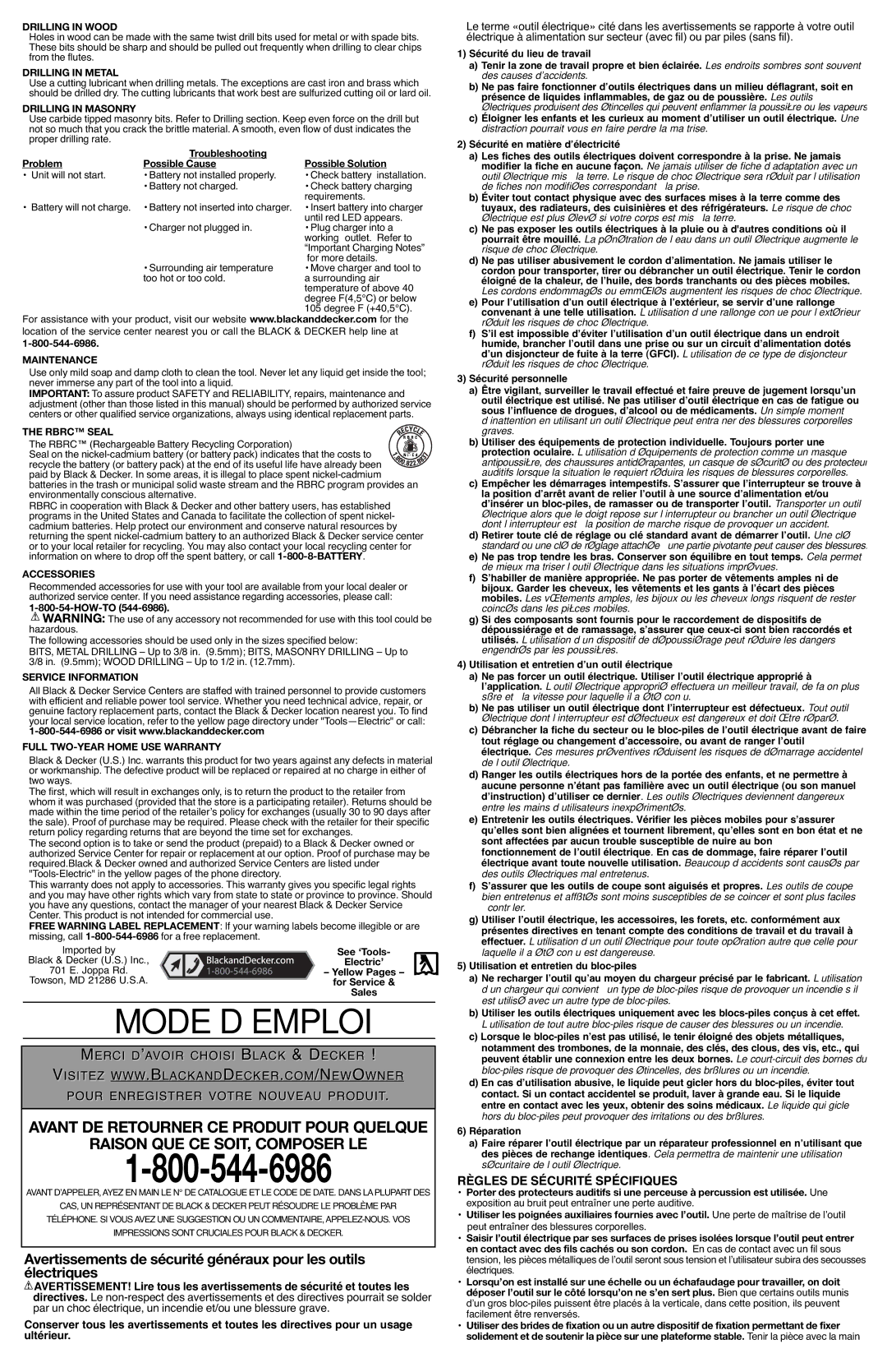 Black & Decker GCO1440, GCO1800, GC2400, GCO2400, GCO9600, GCO1200, 90533178 instruction manual Règles DE Sécurité Spécifiques 