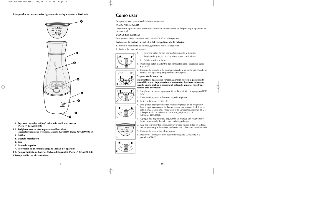 Black & Decker GDM100, GDM200 manual Como usar, Este producto puede variar ligeramente del que aparece ilustrado 