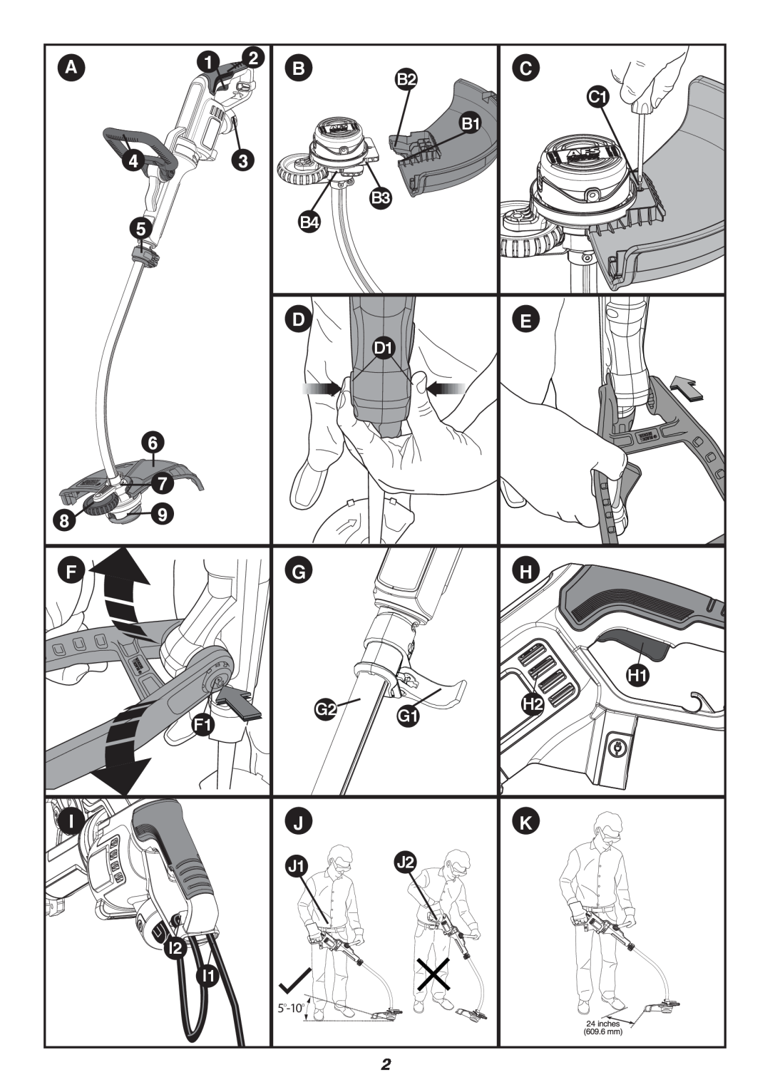 Black & Decker GH3000 instruction manual 5O-10O 