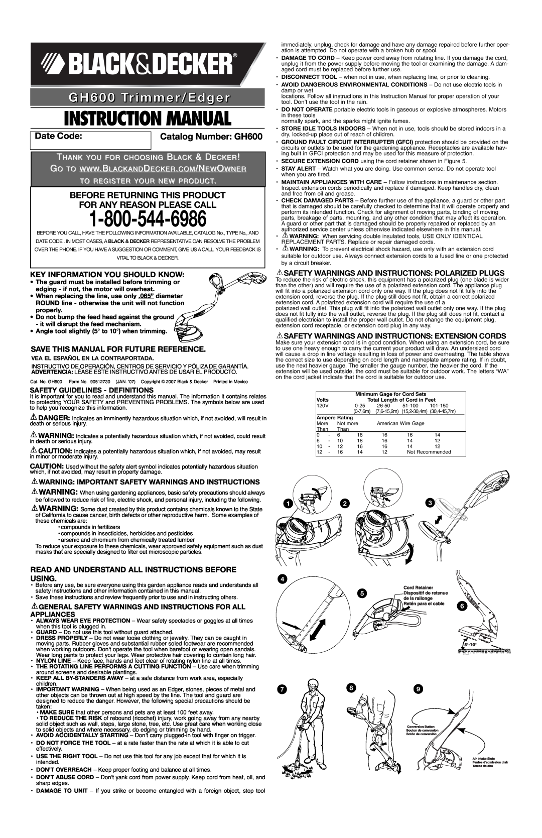 Black & Decker instruction manual Catalog Numbers GH600, ST7200, ST7201 Date Code, to register your new product, 4A5 