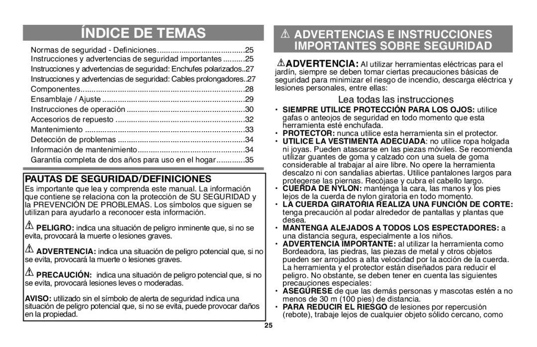 Black & Decker GH610 instruction manual Importantes Sobre Seguridad, Siempre Utilice Protección Para LOS Ojos utilice 