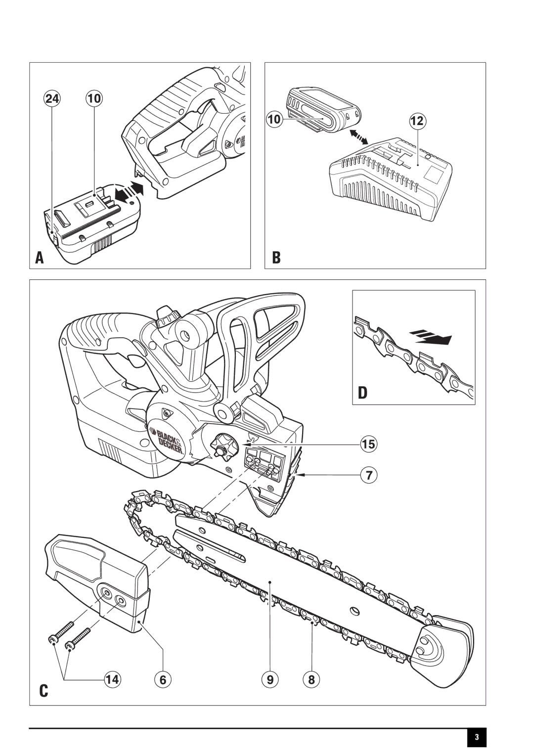 Black & Decker 90559283, GKC1817L manual 