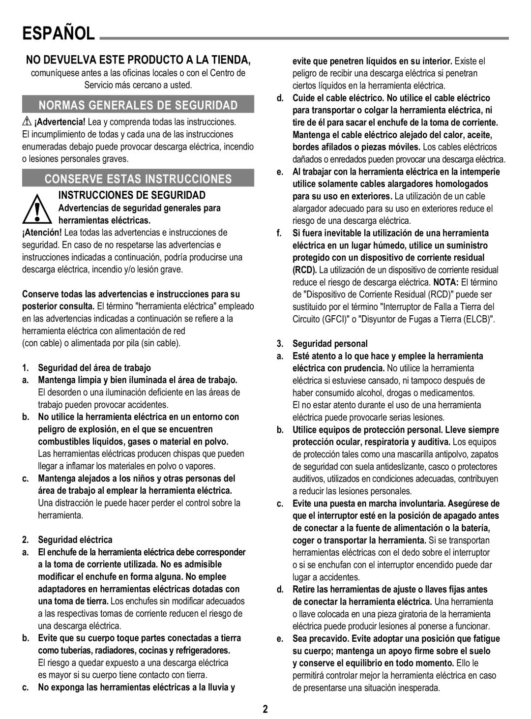 Black & Decker GL300 instruction manual Normas Gene Rales DE Segu Ridad, Conserve Estas Instrucci Ones 