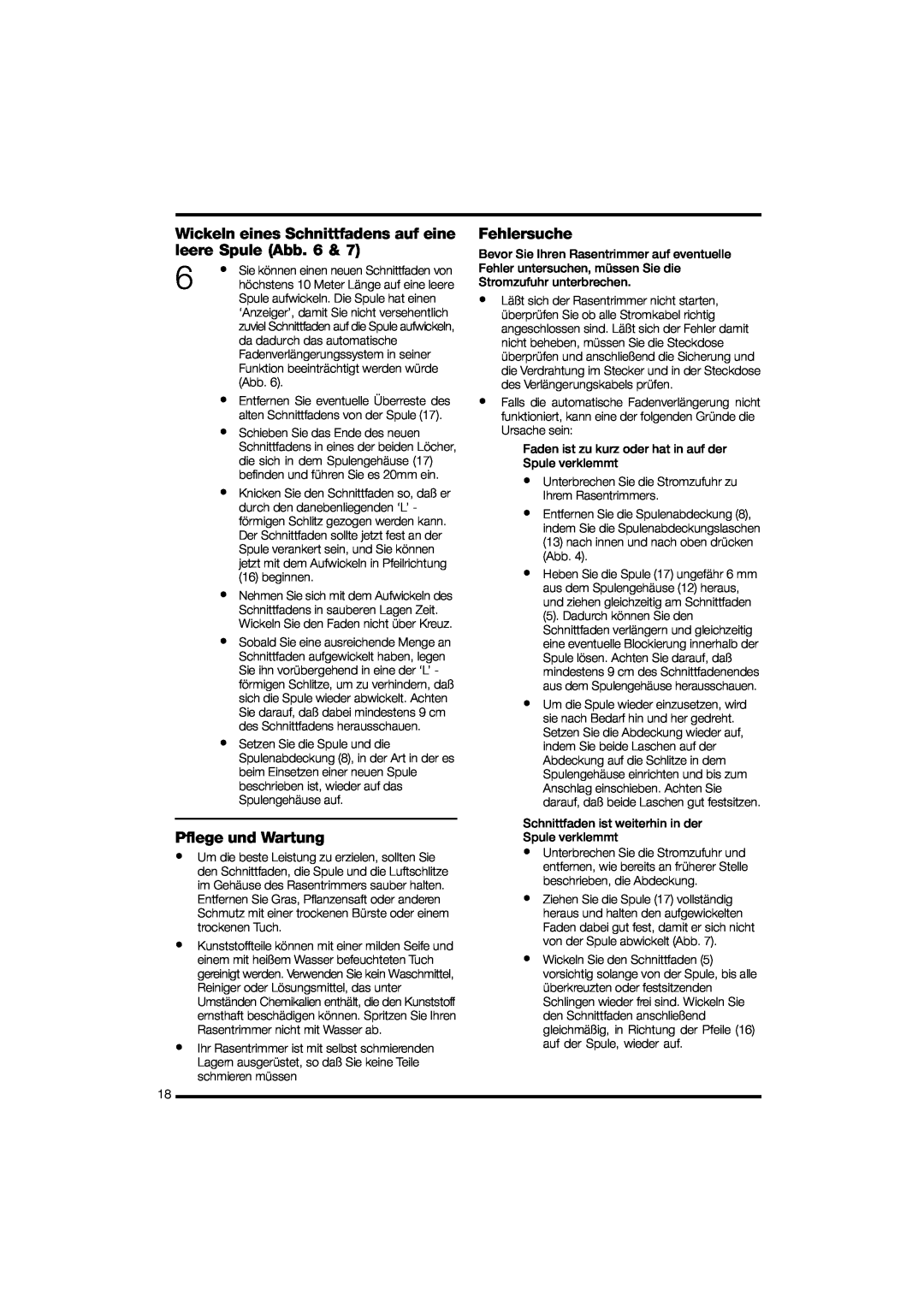 Black & Decker GL570 instruction manual Pflege und Wartung, Fehlersuche 