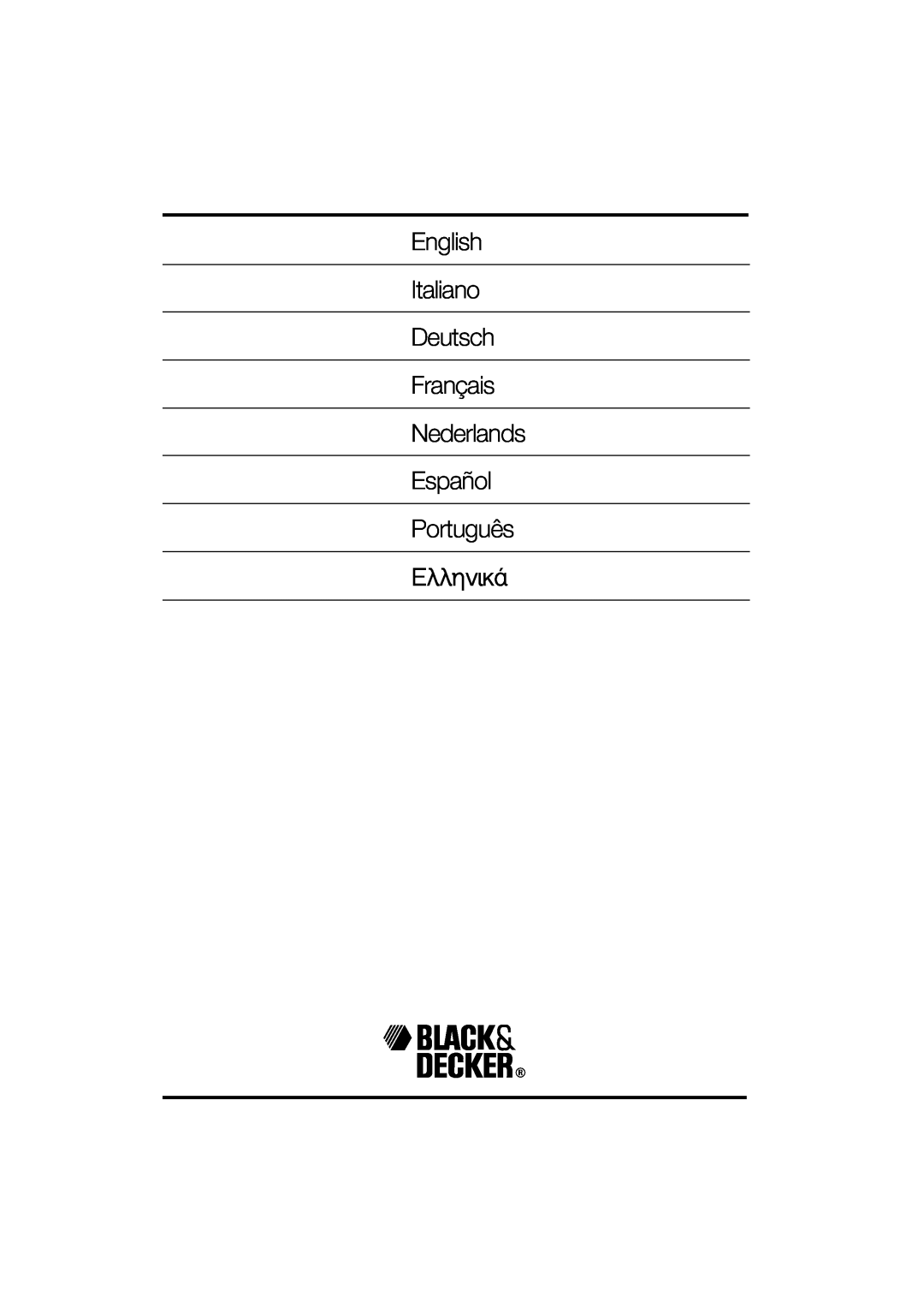Black & Decker GL570 instruction manual English Italiano Deutsch Français Nederlands, Español Português, EììèîéëÀ 