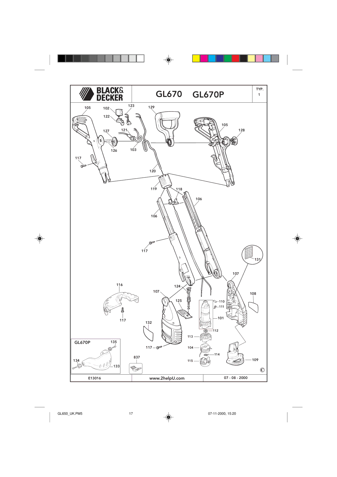 Black & Decker GL650 manual GL670 GL670P 