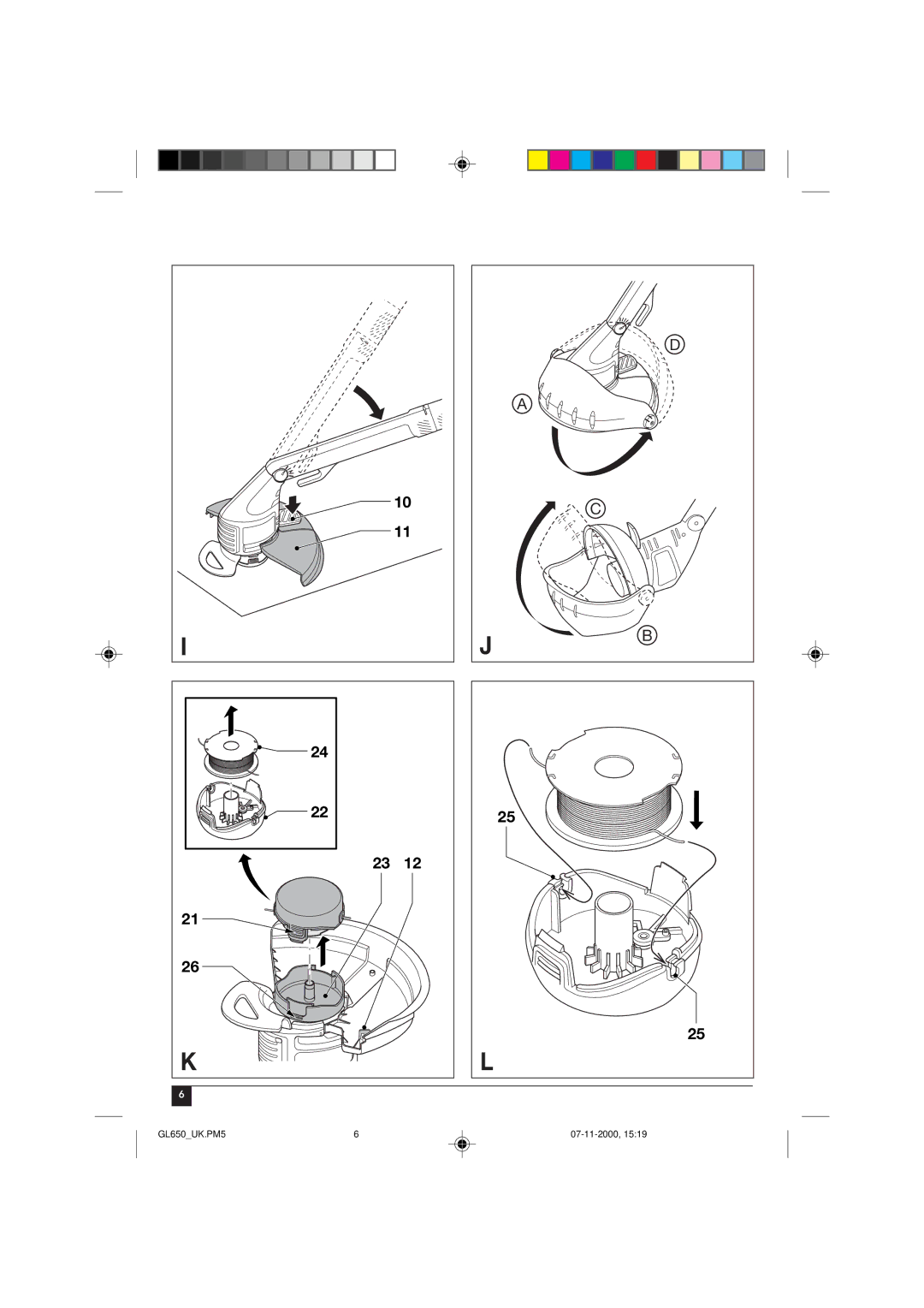 Black & Decker manual GL650UK.PM5 07-11-2000 