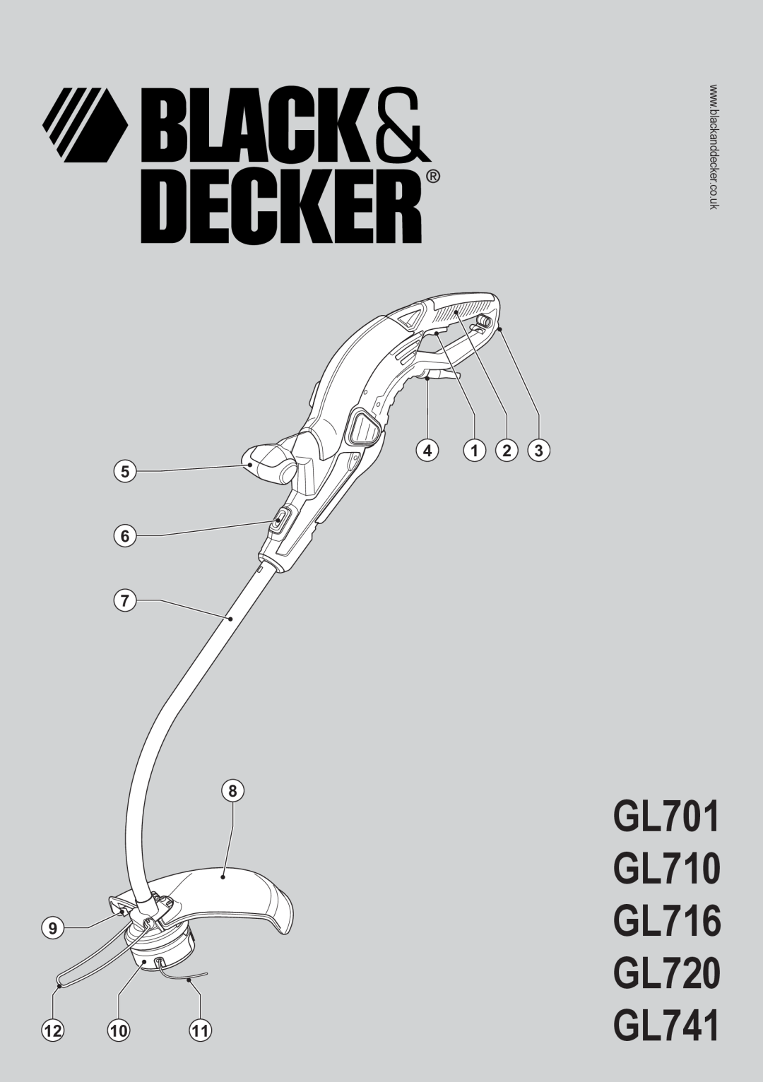 Black & Decker manual GL701 GL710 GL716 GL720 GL741 