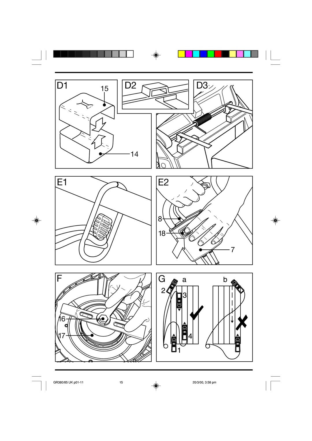 Black & Decker GR385 manual GR380/85 UK p01-11 20/3/00, 358 pm 