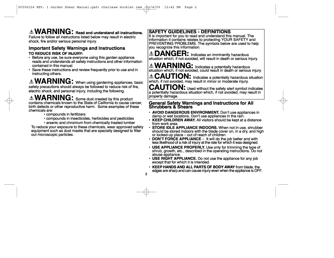 Black & Decker GSN30, GSL35, GSN32, GSN35, GSL75 Important Safety Warnings and Instructions, Safety Guidelines - Definitions 