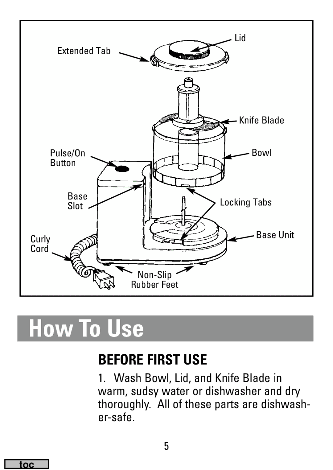 Black & Decker HC20 manual How To Use, Before First USE 