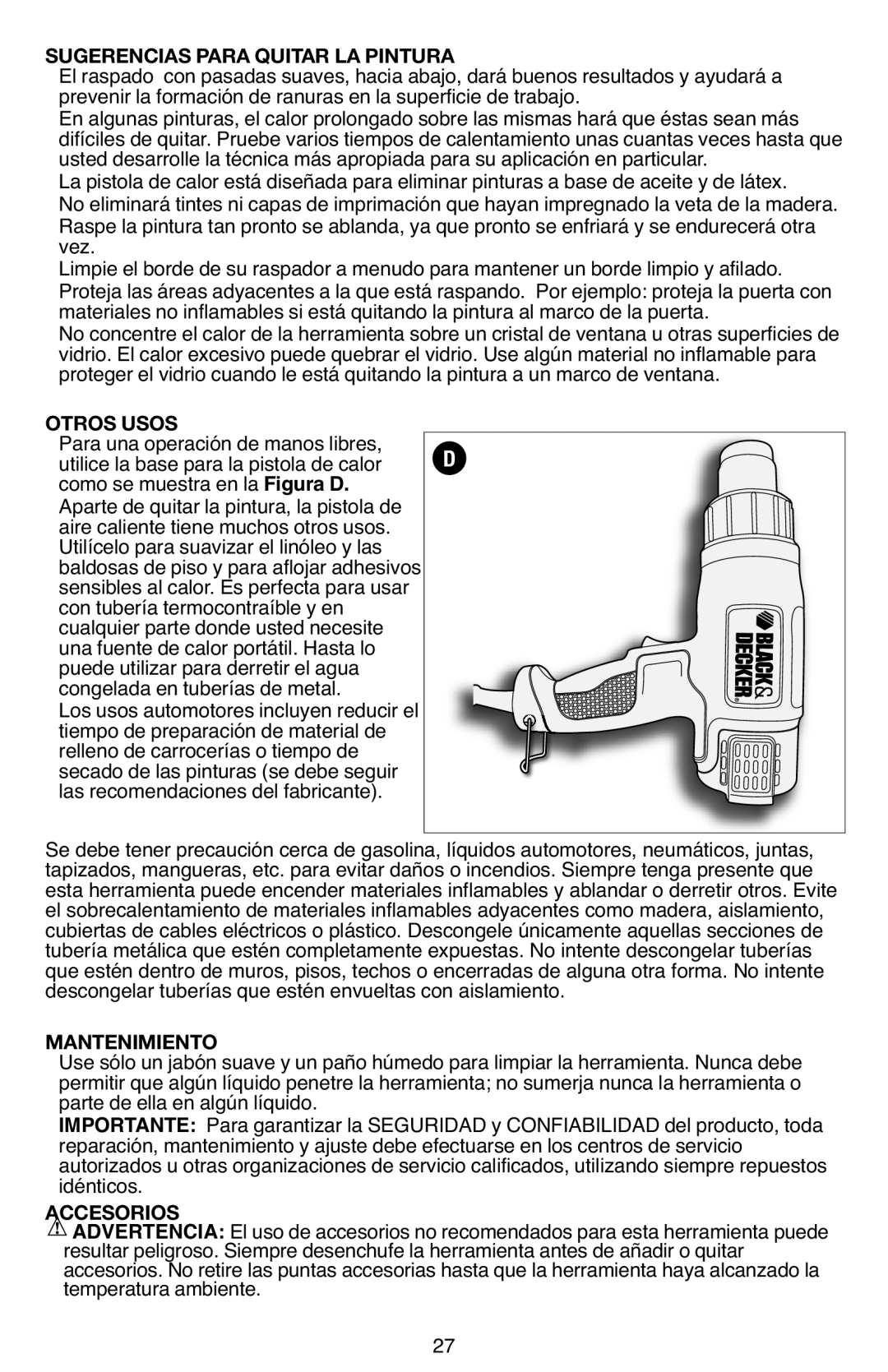 Black & Decker HG1300 instruction manual 